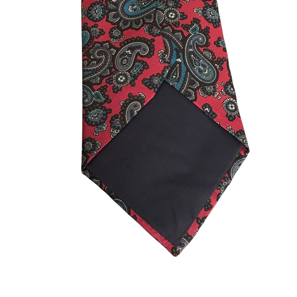 GANT 100% Silk Paisley Tie Pink Blue Black Floral Pattern Made in USA‎ 58x3.25" - Picture 5 of 8